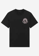 Moncler Logo Print Crewneck T-shirt Black 8C0004589AJS/R_MONCL-998