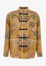 Valentino Après L'Hiver Print Linen Shirt Multicolor 8V3CIQ80B8V C4U