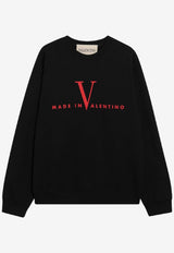 Valentino Made in Valentino Print Sweatshirt Black 8V3MF28RBCU/S_VALE-0NR