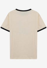 Valentino Panther Print T-shirt Butter 8V3MG17DBC5/S_VALE-QT3