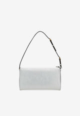 Valentino DeVain Laminated Nappa Leather Shoulder Bag Silver 8W0B0T31NVB S13