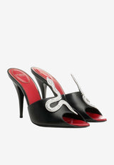 Valentino Viper Heart 105 Leather Mules Black 8W0S0PD7HIZ EDM