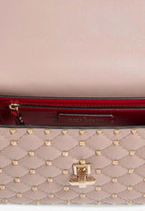 Valentino Medium Rockstud Spike Leather Crossbody Bag Powder 8W2B0122NAP P45