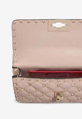 Valentino Small Rockstud Spike Leather Crossbody Bag Powder 8W2B0123NAP P45