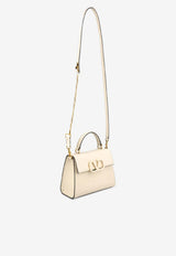Valentino Small VSLING Leather Top Handle Bag Ivory 8W2B0F53KGW I16