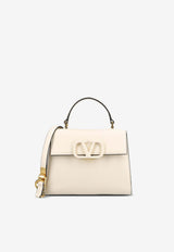 Valentino Small VSLING Leather Top Handle Bag Ivory 8W2B0F53KGW I16