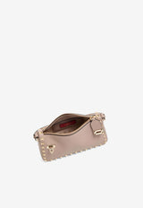 Valentino Small Rockstud Grained Leather Shoulder Bag Powder 8W2B0J47VSF P45