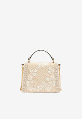 Valentino Mini VSLING Embroidered Top Handle Bag Butter 8W2B0R91PFT A1F