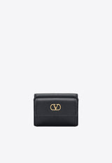Valentino VLogo Trifold Wallet Black