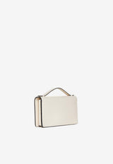 Valentino VLogo Signature Leather Chain Clutch Ivory 8W2P0W42SNP I16