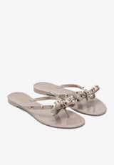 Valentino Rockstud Bow Slippers Pink 8W2S0552PVS/S_VALE-P45