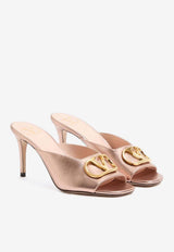 Valentino VLogo 85 Laminated Leather Mules Rose Gold 8W2S0NQ4FLQ GF9