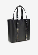 Valentino Rockstud Grained Leather Top Handle Bag Black 8Y2B0S84ZGS 0NO