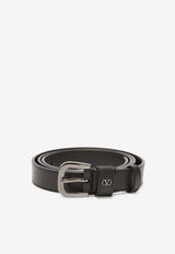 Valentino VLogo Signature Buckled Belt Black 8Y2T0SM1BXJ 0NO