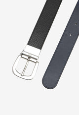 Valentino VLogo Signature Reversible Leather Belt Black 8Y2T0SU6XUG M77