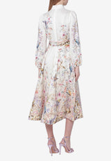 Zimmermann Rebellion Floral Print Midi Dress Multicolor 9143DC261LI/S_ZIMM-CA