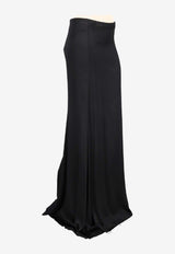 Ann Demeulemeester Zita Satin Maxi Skirt Black B0011431FA369_099