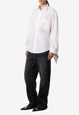 Balenciaga Knotted Cuffs Buttoned Shirt White 830990TRM28_9000_White_29848209
