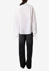 Balenciaga Knotted Cuffs Buttoned Shirt White 830990TRM28_9000_White_29848209