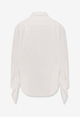 Balenciaga Knotted Cuffs Buttoned Shirt White 830990TRM28_9000_White_29848209