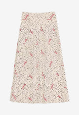 Valentino Plusdepois Bubble Print Crepe De Chine Maxi Skirt White 9B3RAFH0A9N 3G5