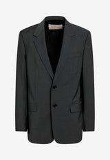 Valentino Single-Breasted Wool and Mohair Jacket Gray 9V3CEK4025S 4H2