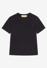 Valentino Mini VGold T-shirt Black 9V3MG10VBGR 0NO