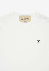 Valentino VLogo Embroidered T-shirt White 9V3MG10VBMM 0BO