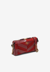 Valentino Small Panthea Leather and Suede Shoulder Bag Red 9W2B0S99DED AQS