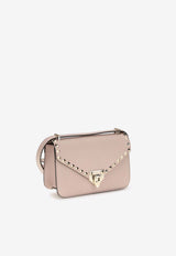 Valentino Small Rockstud Crossbody Bag in Calfskin Pink 9W2B0T76VSF 16Q