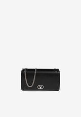 Valentino VLogo Leather Chain Clutch Black 9W2P0AU1BKH 0NO