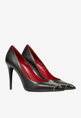 Valentino VLogo 105 Leather Pumps Black 9W2S0QD7YEA 0NO
