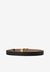 Valentino Reversible VLogo Signature Leather Belt Black 9W2T0SQ3ZDM FKF
