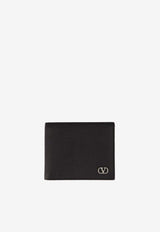 Valentino VLogo Signature Grained Leather Wallet Black 9Y2P0AP3UAG 0NO
