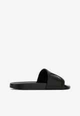Valentino Viva Superstar Rubber Slides Black 9Y2S0J93MYC 0NO