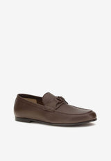 Valentino VLogo Signature Leather Loafers Brown 9Y2S0O03AKL BZV