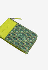 PINEL et PINEL One Coated Canvas Zip Cardholder Emerald A-00287_EMERALD