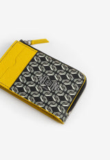 PINEL et PINEL One Coated Canvas Cardholder Multicolor A-00291_BLACK