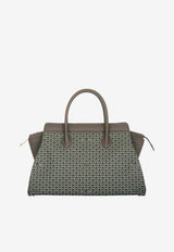 PINEL et PINEL Medium Patti Coated Canvas Top Handle Bag Multicolor A-00760_BLACK