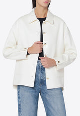 Anine Bing Luca Cashmere Blend Jacket Ivory A-01-10442WO/R_ANINE-IVY1
