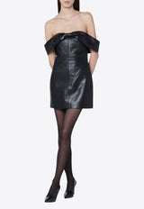 Anine Bing Colleen Faux Leather Mini Dress Black A-02-11267EL/R_ANINE-BLK26_323-M