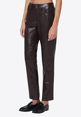 Anine Bing Bruno Leather Pants Brown A-03-10307LE/R_ANINE-BWN43