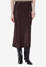 Anine Bing Bar Silk Midi Skirt Brown A-04-4001SI/S_ANINE-BWN43