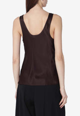 Anine Bing Lea Silk Top Brown A-07-0839CO/S_ANINE-BWN43