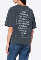 Anine Bing Rudy Empowerment Washed T-shirt Black A-08-11068CO/R_ANINE-WBL1