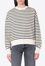 Anine Bing Dean Striped Sweatshirt White A-08-11436CO/R_ANINE-MTL69