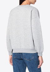 Anine Bing Spencer Logo Sweatshirt Gray A-08-11531CO/R_ANINE-GRM1