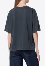 Anine Bing Cohen Leopard Print Washed T-shirt Black A-08-11703CO/R_ANINE-WBL1