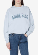 Anine Bing Miles Logo Print Sweatshirt Light Blue A-08-12063CO/S_ANINE-BEL41