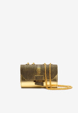 PINEL et PINEL Mini Lily Shagreen Shoulder Bag Gold A-18-03528_GOLD